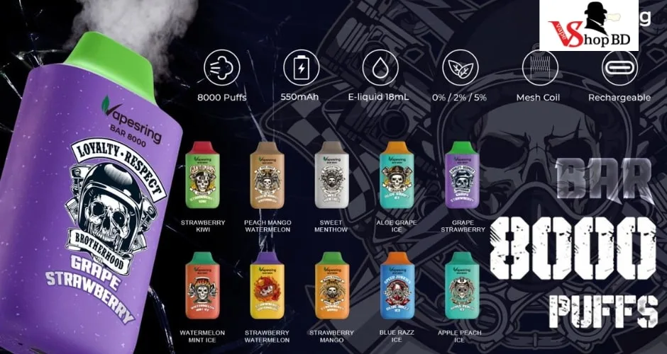 2 » Vape Shop BD Vapesring Disposable Vape 8000 Puffs.